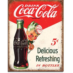 COKE - 5 cents metal sign