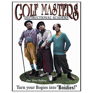 Enseigne Metal Stooges Golf 12x16