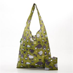 green sheep shopping bag