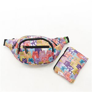 Multiple stacking cats bum bag