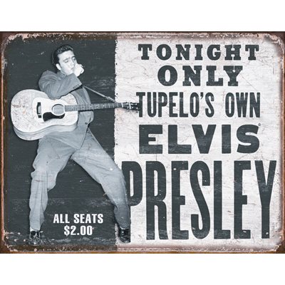 Enseigne metal Elvis Tupelo 16x12 Enseigne metal Elvis Tupelo 16x12