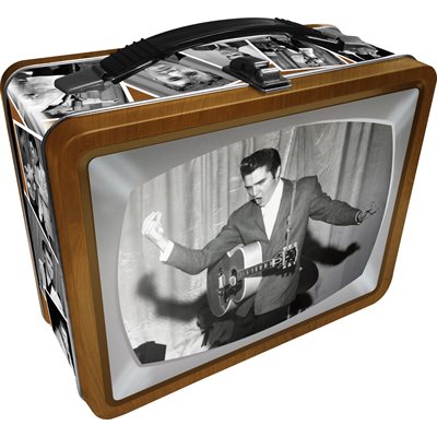 Boite a lunch Metal ELVIS noir et blanc- Boite a lunch Metal ELVIS noir et blanc-