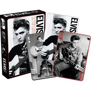Elvis Black and White Playing Cards