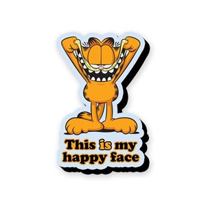 Funky chunky Garfield Happy Face magnet