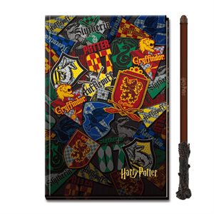 Harry Potter 4 houses Journal and wand