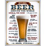 How to Order a Beer metal sign