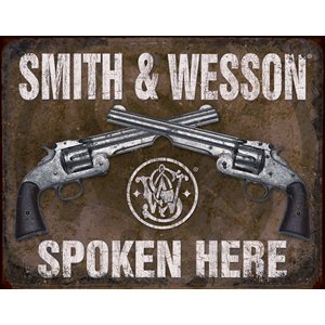 Enseigne metal Smith&Wesson spoken