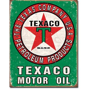 Texaco oil weathered metal sign