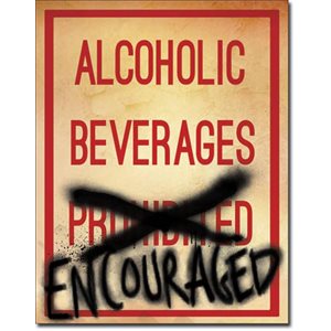 Alcoholic Beverages metal sign
