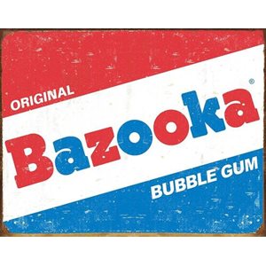 Bazooka gum metal sign