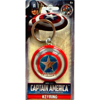 Porte-cle metal bouclier Captain A. Porte-cle metal bouclier Captain A.