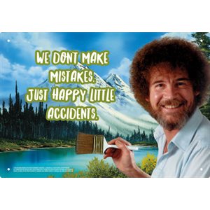 Bob Ross Happy Little Accidents Tin Sign