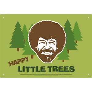 Bob Ross Happy Little Trees Tin Sign