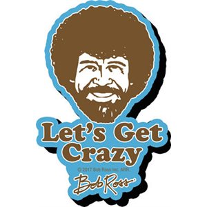 Aimant funky ch BOB ROSS LETS GET CRAZY