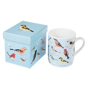 mug in a box garden birds design