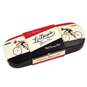 le bicycle glasses case with clean.cloth