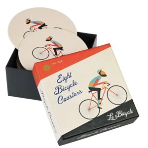 set of 8 le bicycle coasters