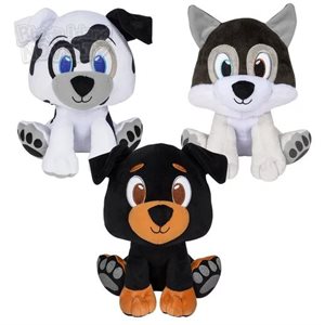 Assorted sitting dog plush D / 12