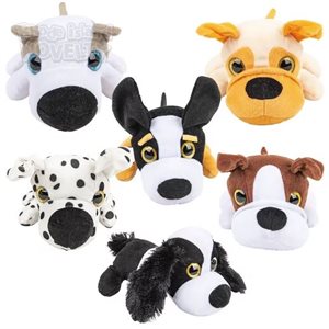 Assorted big headed dog plush D / 12