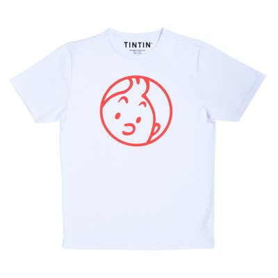 T-shirt visage Tintin blanc 12 ans***