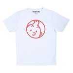 T-shirt visage Tintin blanc XXXL