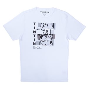 Tintin and co black and white 2Y T-shirt