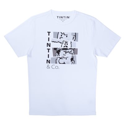 T-shirt Tintin et co noir et blanc M