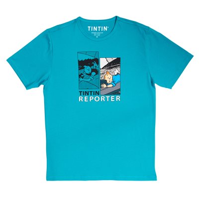 T-shirt Tintin reporter turquoise S