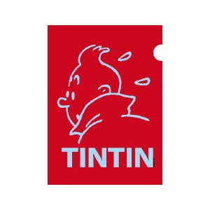 Red plastic Tintin folder