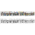 Affiche foule Tintin 1972 180x29cm