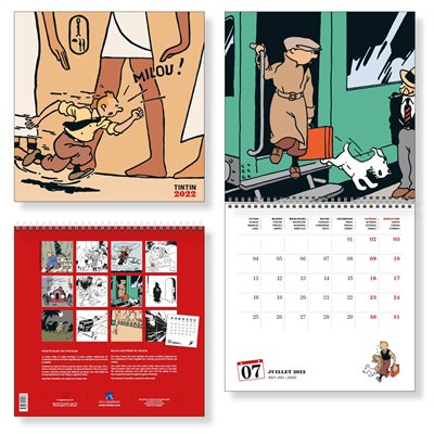 Calendrier Tintin 2022 Calendrier Tintin 2022 30x30cm