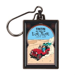 Metal Keychain Black Gold