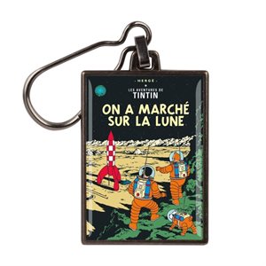 Metal Keychain explorers on the Moon